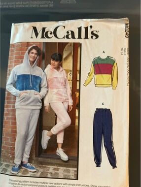 McCall's M8249 Sewing Pattern for Unisex Hoodie and Jogger Pants